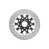 Tucker V-Twin BC-66-6820 11.8" Front Mesh Design Floating Disc Rotor Black for Dyna 06-17/Softail 15-Up/Sportster 14-21/some Touring 08-23