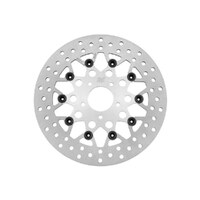 Tucker V-Twin BC-66-6822 11.8" Front Mesh Design Floating Disc Rotor Silver for Dyna 06-17/Softail 15-Up/Sportster 14-21/some Touring 08-23