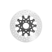 Tucker V-Twin BC-66-6838 11.5" Rear Mesh Design Floating Disc Rotor Black for Big Twin 84-Up/Sportster 84-10