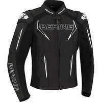 Bering Sprint-R Black/White/Grey Leather Jacket