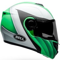 Bell 2020 SRT Modular Presence Matte & Gloss Green/White/Black Helmet