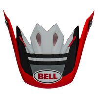 Bell Replacement Peak Prophecy Matte White/Red/Black for Moto-9 MIPS Helmets
