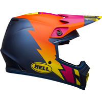 Bell 2021 MX-9 MIPS Strike Matte Blue/Orange/Pink Helmet