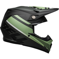 Bell 2021 Moto-9 MIPS Prophecy Matte Black/Dark Green Helmet