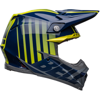 Bell 2023 Moto-9S Flex Sprint Matte/Gloss Dark Blue/Hi-Viz Yellow Helmet
