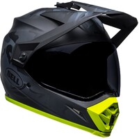 Bell 2022 MX-9 ADV MIPS Helmet Stealth Camo Matte Black/Hi-Viz Yellow