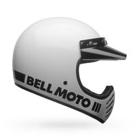 Bell Moto-3 Classic Gloss White Helmet