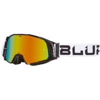Blur B-20 Goggle Flat Black/White w/Radium Red Lens