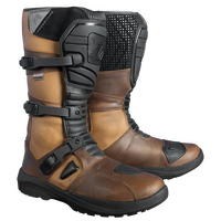 MotoDry Trekker Adventure Leather Waterproof Black/Brown Boots