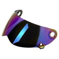 Biltwell Flat Visor Shield Rainbow Mirror for Lane Splitter GEN2 Helmets