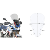 Givi D1178ST Clear Windshield 58 x 41.5 cm for Honda CRF1100L Africa Twin Adventure Sports 20-23