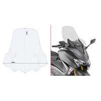 Givi D2133ST Clear Windshield 59.5 x 61 cm for Yamaha T-Max 530 17-19/T-Max 560 20-21