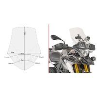 Givi D5126ST Clear Windshield 47 x 37 cm for BMW G 310 GS 17-23