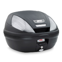 Givi E370NT 39L Monolock Top Case Black Embossed w/Smoked Reflectors & Universal Mounting Plate