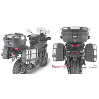 Givi PLO2159MK PL ONE-FIT Side Case Pannier Holder for Yamaha Tracer 9/Tracer 9 GT 21-23 w/Monokey Cases