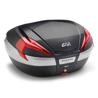 Givi V56NN V56 MAXIA4 Monokey 56L Top Case Black w/Black Cover/Carbon Look Inserts & Red Reflectors