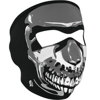 Zanheadgear Full Face Chrome Skull Neoprene Mask