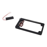 Custom Dynamics CD-TF02B Flat Number Plate Frame w/LED Red Brake Light Black