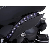 Ciro3D CIR-45102 Bat Blades w/Amber LED Turn Signals & White LED Running Lights for Touring 14-Up w/Batwing Fairing