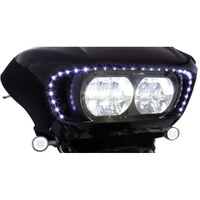 Ciro3D CIR-45103 Road Blades w/Amber LED Turn Signals & White LED Running Lights for Road Glide 15-23