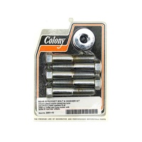 Colony Machine CM-2051-10 Pulley/Sprocket Bolts Chrome for Softail 00-06/Dyna 00-05 w/Spoke or Cast Rear Wheel