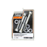 Colony Machine CM-2080-4 Allen Head Caliper Mount Bolt & Washer Kit Chrome for Front on FX/FL/Sportster 00-07/VRSC 02-05