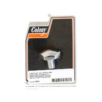 Colony Machine CM-7620-1 Fork Tube Plug Chrome for Big Twin 48-77 w/Wide Glide Front End