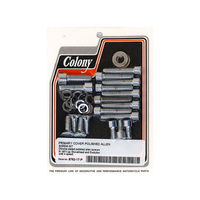 Colony Machine CM-8762-17-P Polished Allen Head Primary Cover Bolt Chrome for Big Twin 71-84 w/4 Speed/FXST 84-88