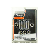 Colony Machine CM-8791-10 Rear Disc Rotor to Hub Bolt Kit Chrome for FL 81-84/FX/Sportster 79-91