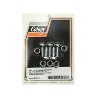 Colony Machine CM-8794-10 Torx Head Front Disc Rotor Bolts w/Nyloc Nuts Chrome for H-D Big Twin 84-Up/Sportster 84-21