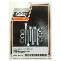 Colony Machine CM-9819-12-P Polished Allen Head Cam Cover Bolts Chrome for Big Twin 93-99