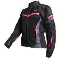 MotoDry Clio Black/Magenta Womens Textile Jacket