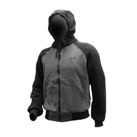MotoDry Street Winter Black/Grey Textile Hoodie Jacket