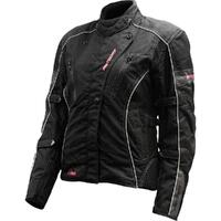 MotoDry Siena Black/Magenta Womens Textile Jacket [Size:20]