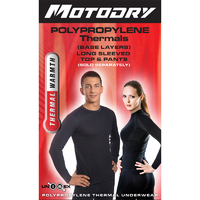 MotoDry Polypropylene Black Thermal Pants