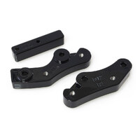 DK Custom Products DK-SFT-M8-FLB-RLO Front Floorboard Relocation Brackets Black for FL Softail 18-Up