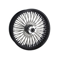 DNA Specialty DNA-18562342A-BRH 18" x 5.5" Mammoth Fat Spoke Rear Wheel Gloss Black/Chrome for Softail 08-Up