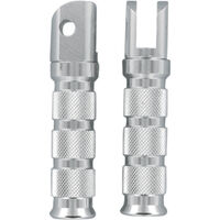 Emgo E5011221A Anodized Aluminium Front Footpegs Silver for Kawasaki Models
