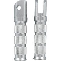 Emgo E5011231A Anodized Aluminium Front Footpegs Silver for Suzuki Models