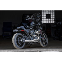 Firebrand FB-10-1065 Grand Prix 2-1 Exhaust Stainless Steel w/Black End Cap for Softail 18-Up Models w/Non-240 Rear Tyre