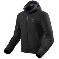 REV'IT! Afterburn H2O Black Textile Hoodie Jacket
