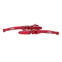 Flo Motorsports FLO-HD-807R MX Levers Red for Softail 96-14/Dyna 96-17/Touring 96-07/Sportster 96-03