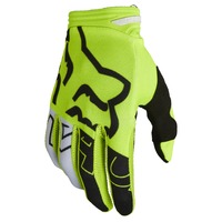 Fox 180 Skew Fluro Yellow Gloves