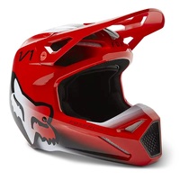 Fox 2023 V1 Toxsyk Fluro Red Youth Helmet