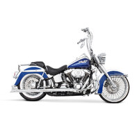 Freedom Performance FPE-HD00202 True Dual 33" SharkTail Exhaust Chrome for Softail 97-06