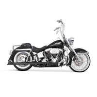 Freedom Performance FPE-HD00322 True Dual 33" SharkTail Exhaust Black for Softail 07-17