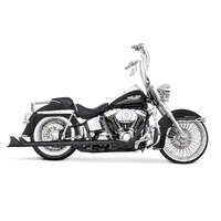 Freedom Performance FPE-HD00324 True Dual 36" SharkTail Exhaust Black for Softail 07-17