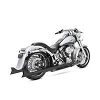 Freedom Performance FPE-HD00324 36" True Dual SharkTail Exhaust Black for Softail 07-17