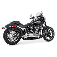 Freedom Performance Exhaust FPE-HD00424 Sharp Curve Radius Exhaust System Chrome w/Chrome End Caps for Softail 86-17