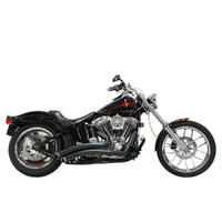 Freedom Performance Exhaust FPE-HD00426 Sharp Curve Radius Exhaust System Black w/Black End Caps for Softail 86-17